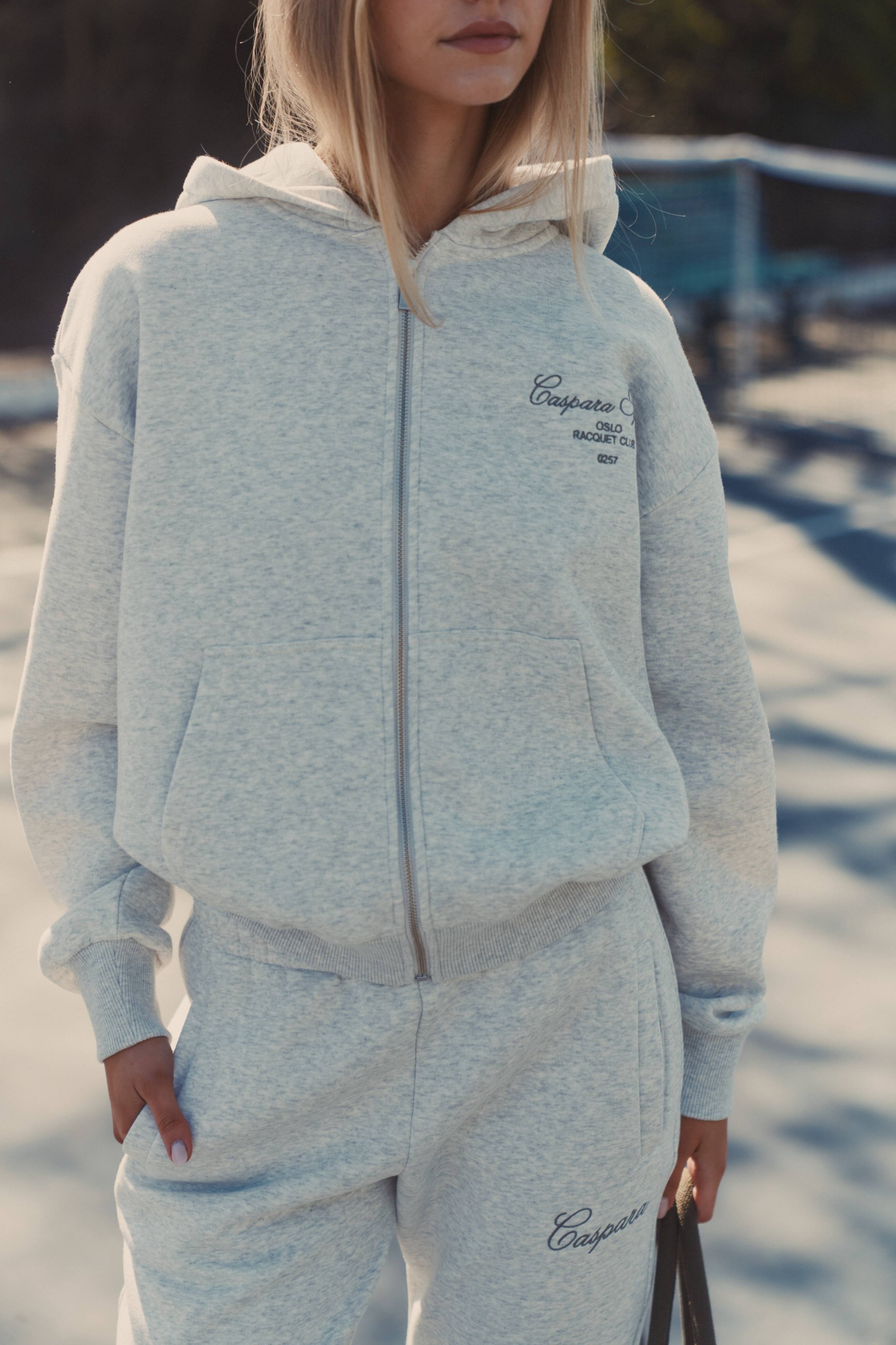 W. Racquet Club Zip Hoodie - Grey Melange